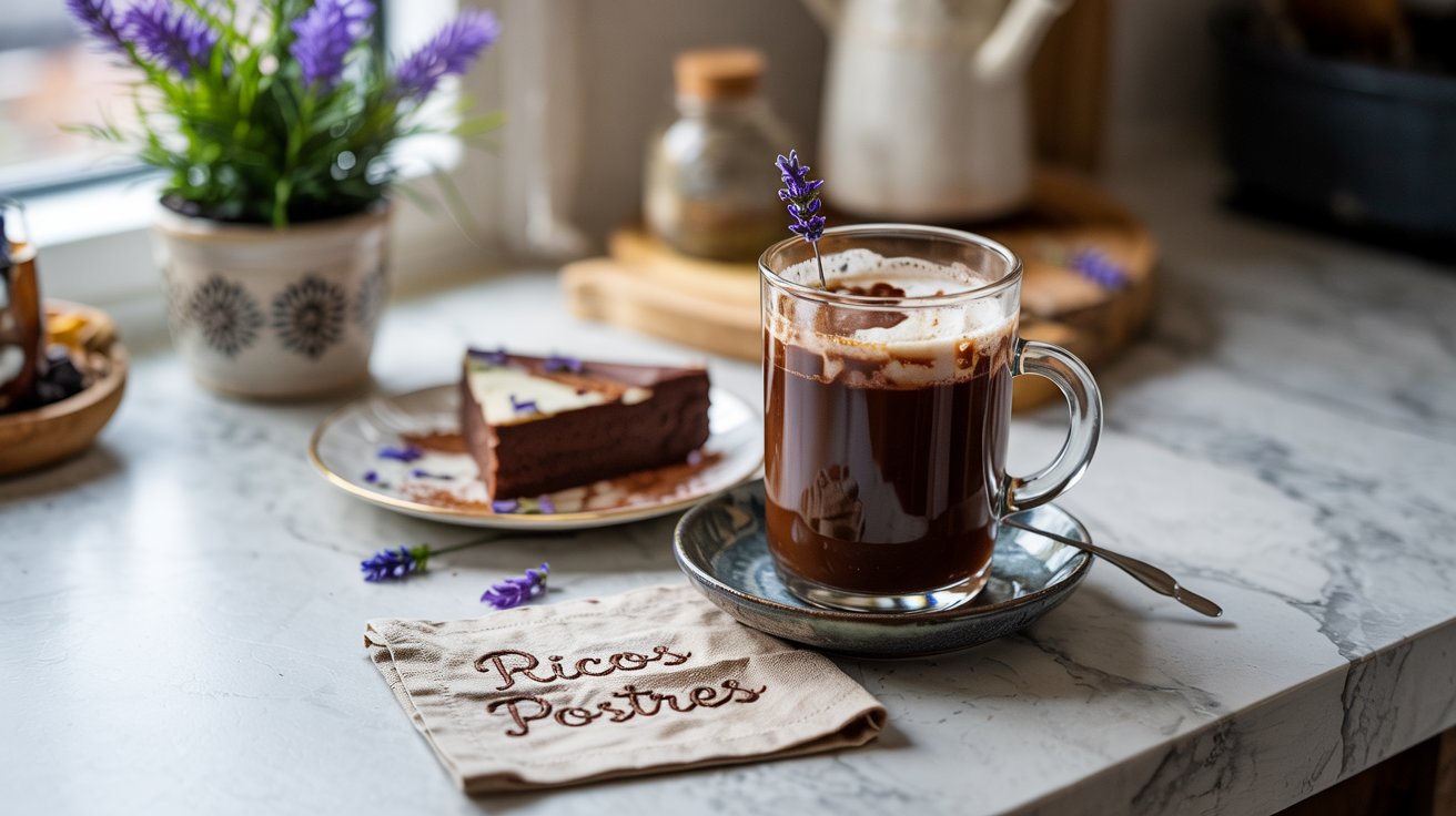 Chocolate Caliente Espumoso con Infusión de Lavanda y Canela, Inspiración Michoacana