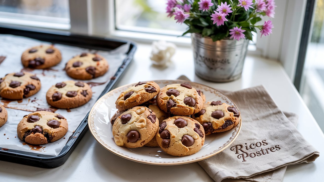 Galletas de Chispas de Chocolate y Avellana
