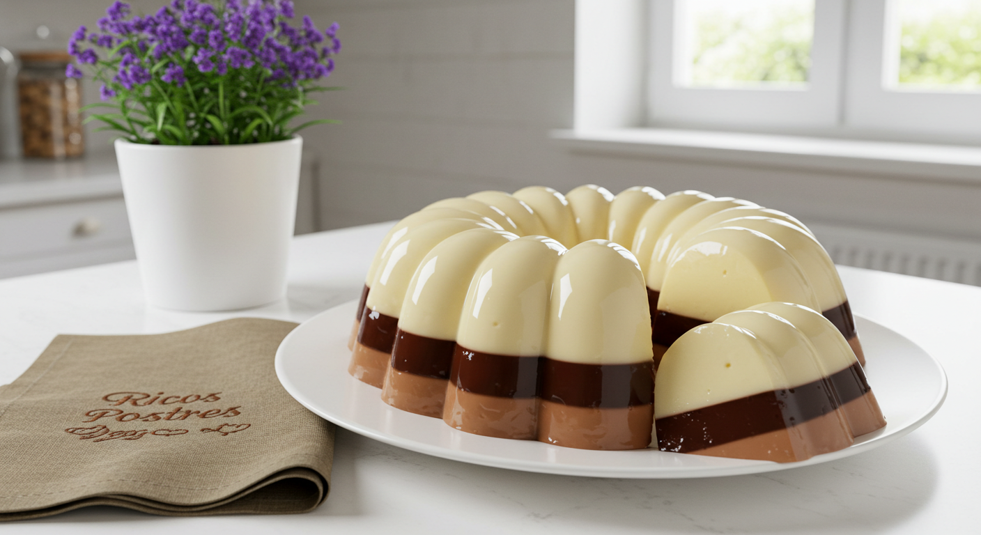 Gelatina de Tres Chocolates con Cacao Criollo de Tabasco