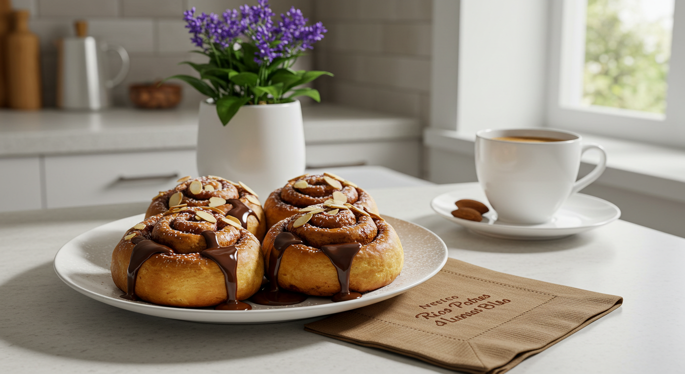Roles de Canela con Chocolate y Almendra, Tradición de San Luis Potosí