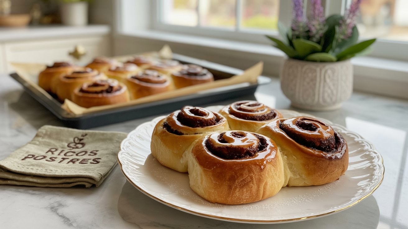 Roles de Canela con Relleno de Chocolate