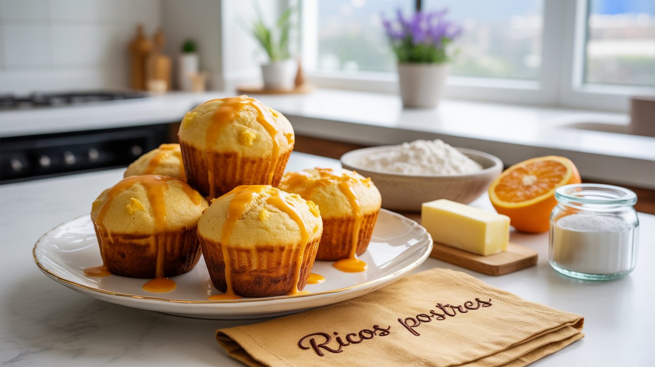 Panecillos de Maíz con Glaseado de Naranja