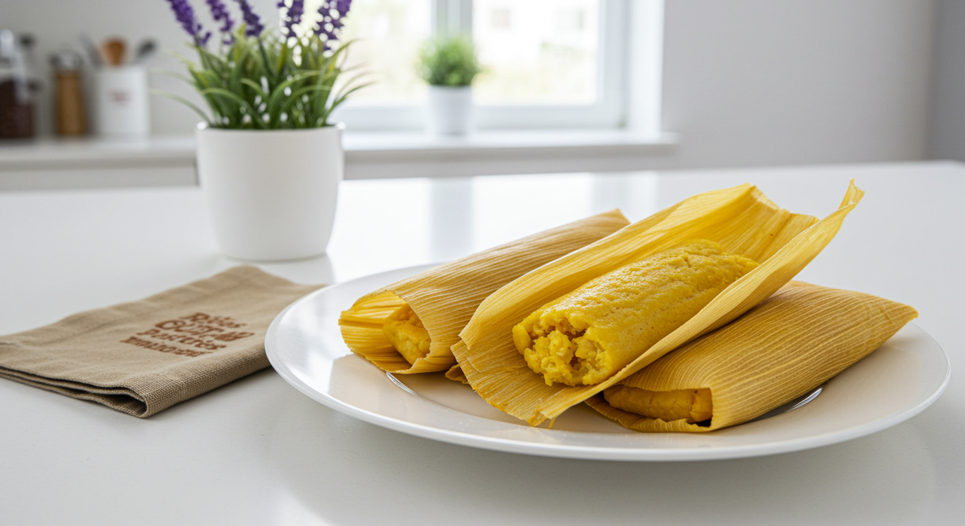Tamales Dulces de Elote con Crema