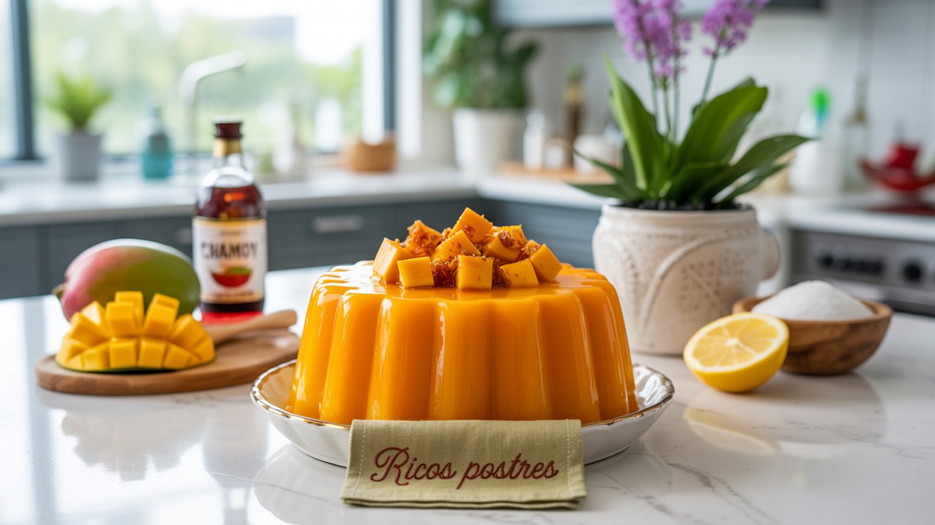 Gelatina de Mango y Chamoy con Toque de Guerrero