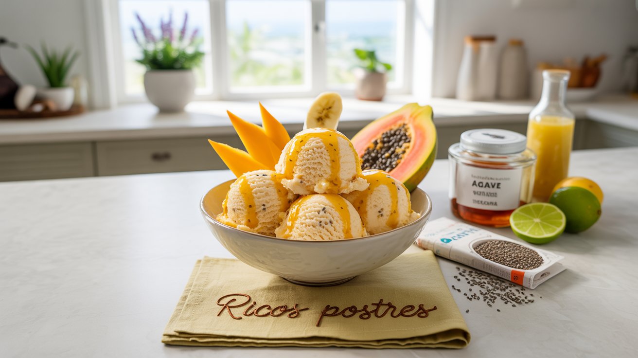 Helado de Chía y Frutas Tropicales, Inspirado en Quintana Roo