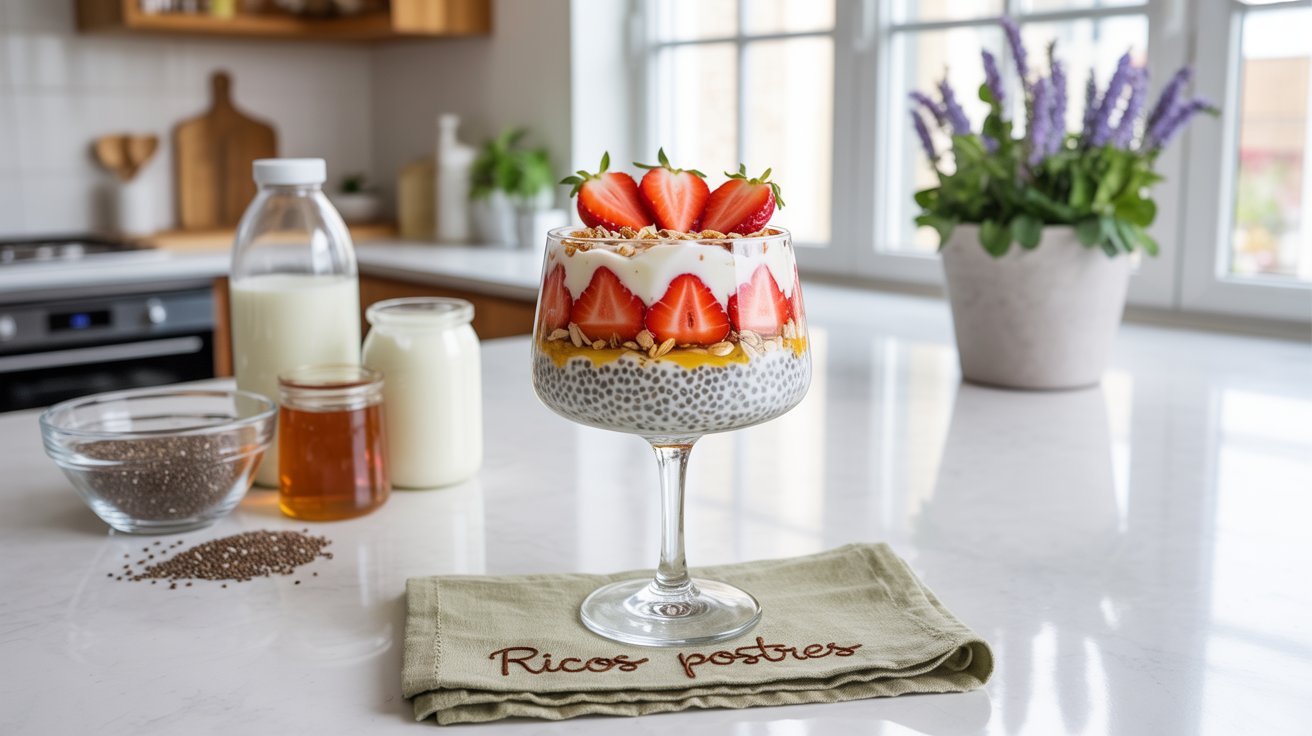 Parfait de Chía y Fresas Frescas, Sabor de Michoacán